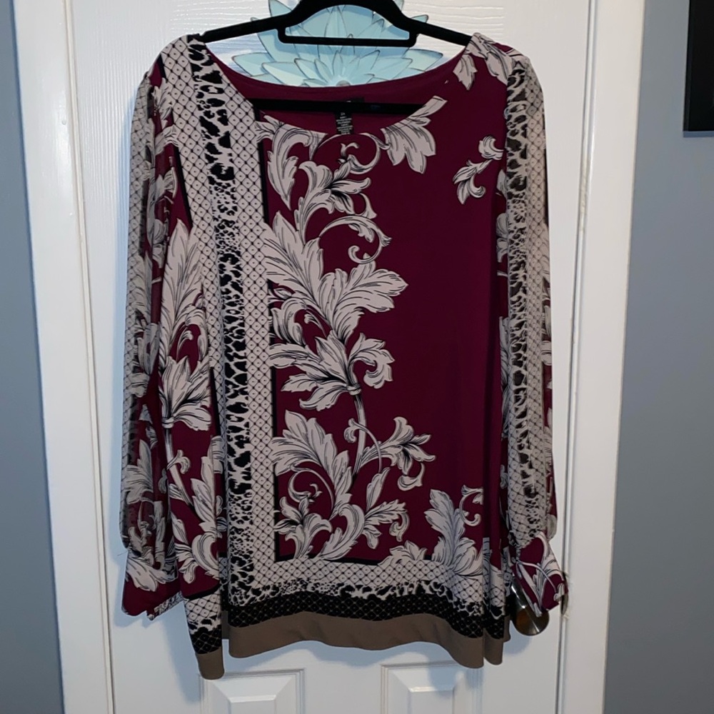 Floral & Animal Print Top